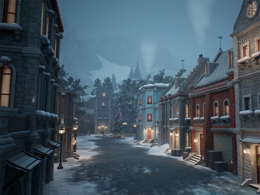 UE5.1+ Stylized winter city environment - NXlfB1|NXlfB1