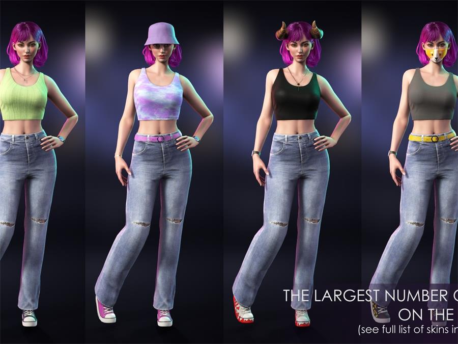 UE4/UE5 Streetwear Girl 1 - Casual Wear Girls Pack 1, Woman - NXlfB1|NXlfB1