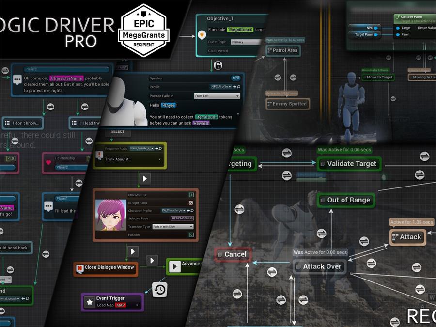 UE4/UE5 Logic Driver Pro Indie - Dialogue, Quests, Combat Systems and More in Blueprints - NXlfB1|NXlfB1