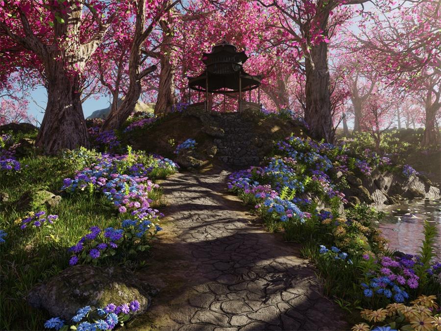 Japanese Gazebo Scene – Blender - NXlfB1|NXlfB1