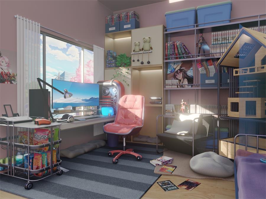 Anime room scene – Blender - NXlfB1|NXlfB1