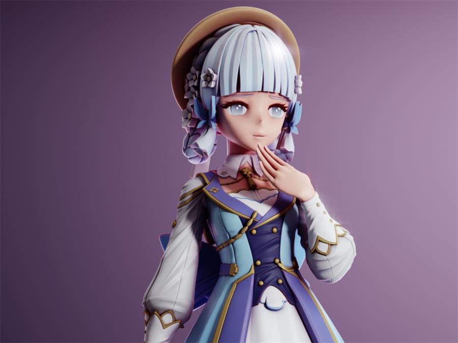 Ayaka - Springbloom missive – 3D PRINTABLE Figure STL - NXlfB1|NXlfB1