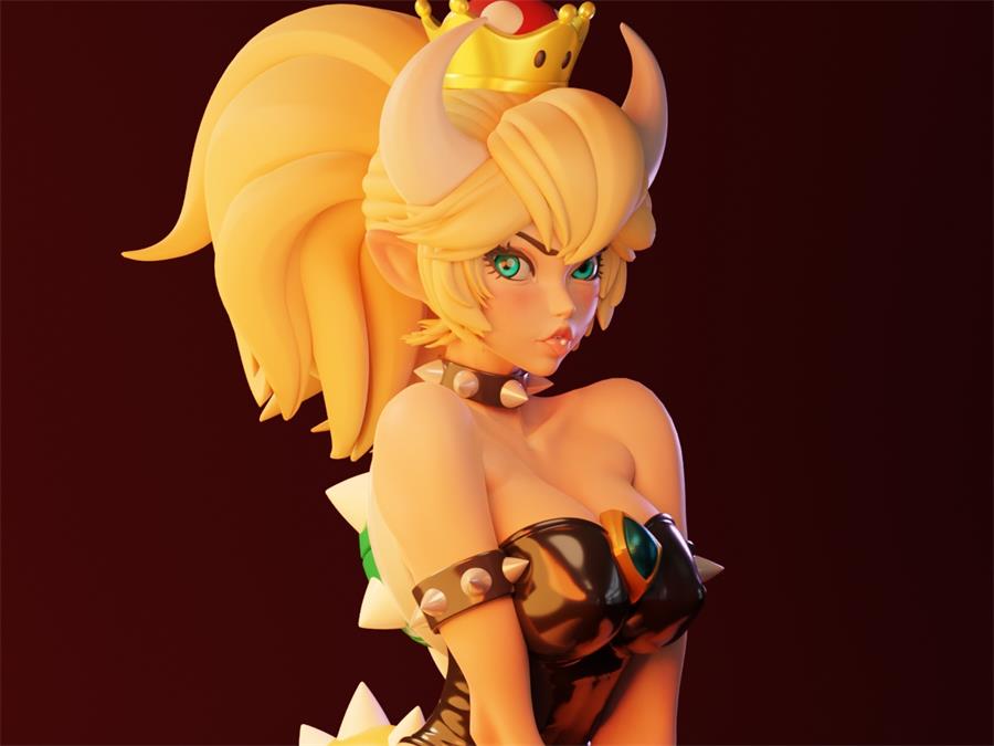 E.S Monster - Bowsette – 3D PRINTABLE Figure STL - NXlfB1|NXlfB1