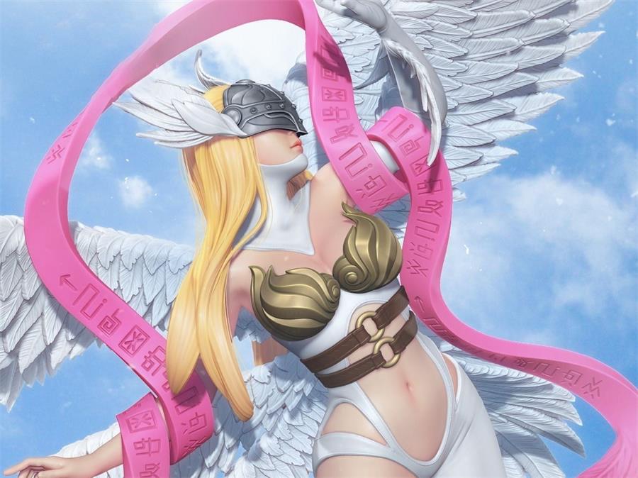 NomNom Figures - Angewomon from Digimon – 3D PRINTABLE Figure STL - NXlfB1|NXlfB1