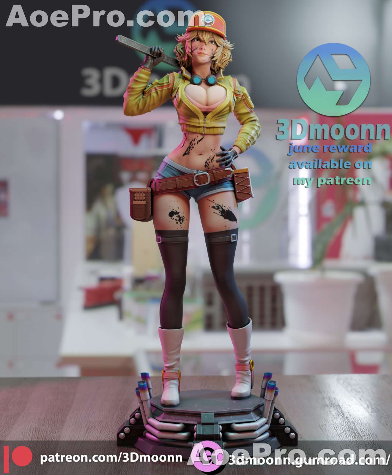 图片[1]|Cindy Final Fantasy - 3Dmoonn – 3D PRINTABLE Figure STL - NXlfB1|NXlfB1