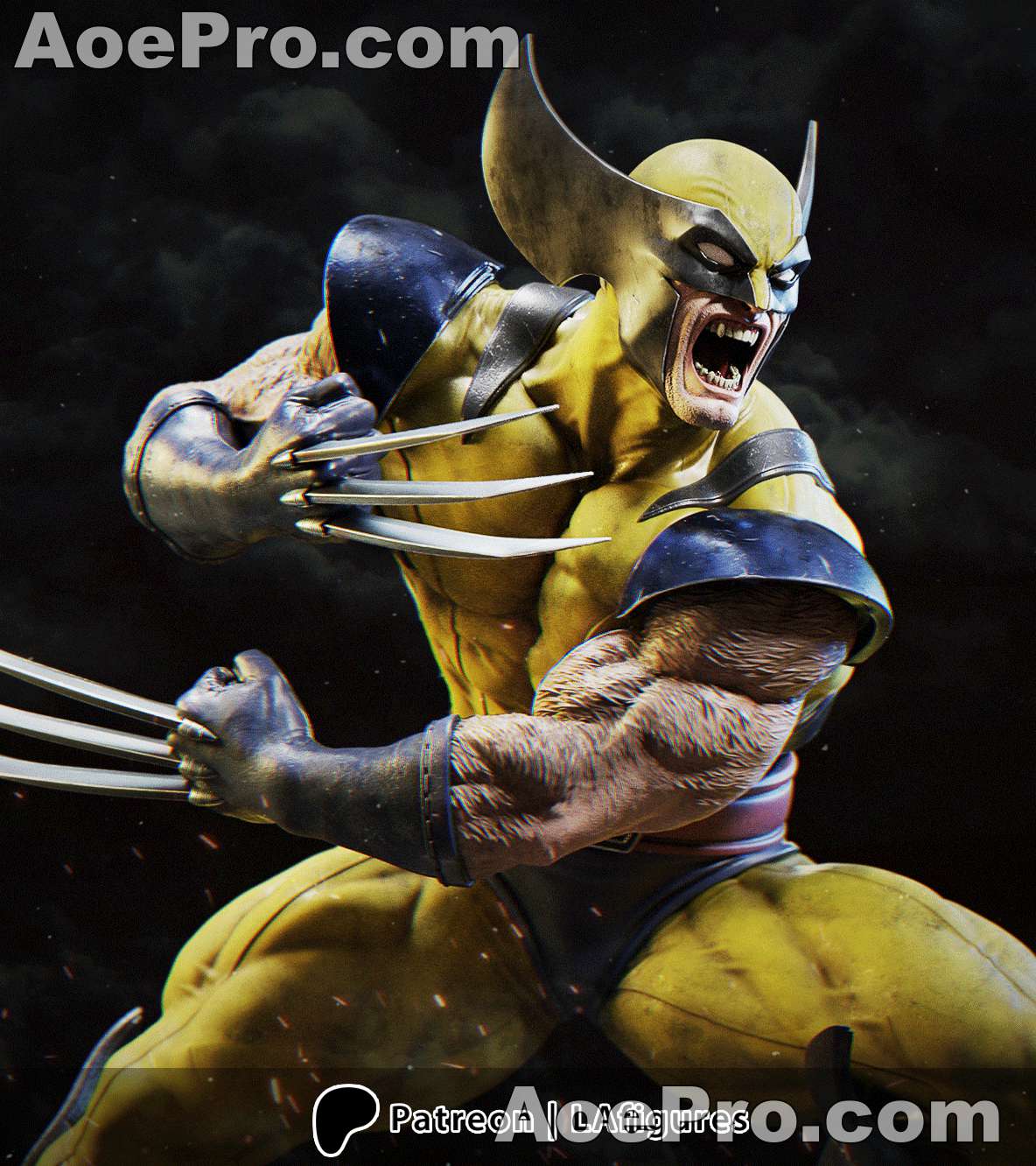 图片[1]|L.A. Figures - X - Men Wolverine – 3D PRINTABLE Figure STL - NXlfB1|NXlfB1