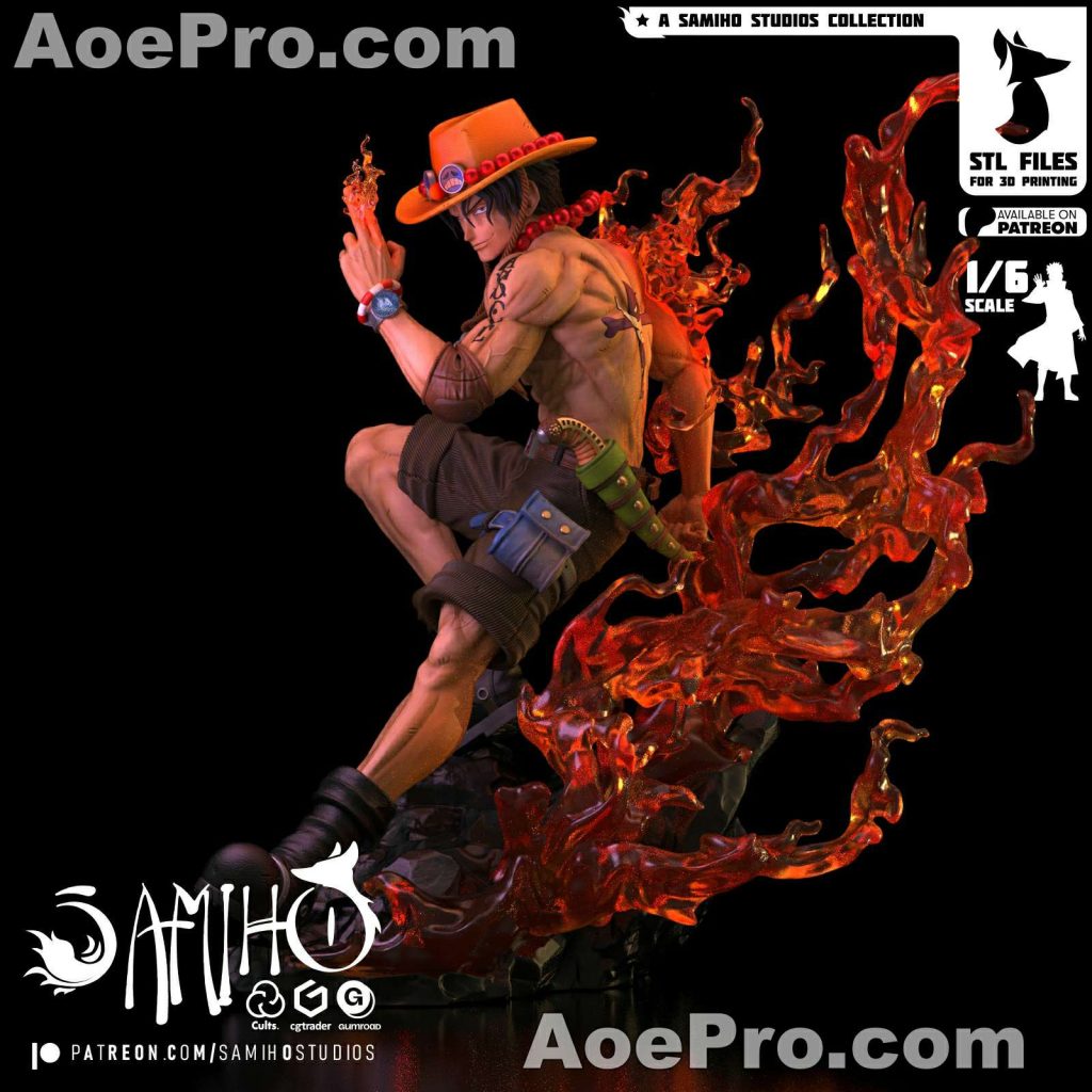 图片[1]|Samiho Studios - Portgas D. Ace – 3D PRINTABLE Figure STL - NXlfB1|NXlfB1