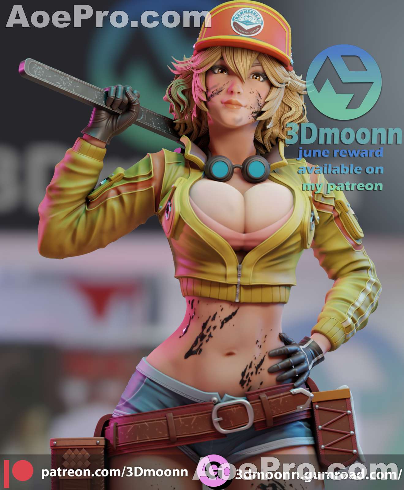 图片[2]|Cindy Final Fantasy - 3Dmoonn – 3D PRINTABLE Figure STL - NXlfB1|NXlfB1