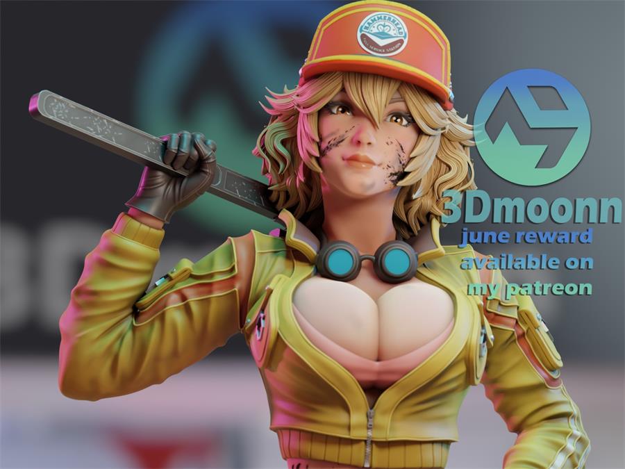 Cindy Final Fantasy - 3Dmoonn – 3D PRINTABLE Figure STL - NXlfB1|NXlfB1