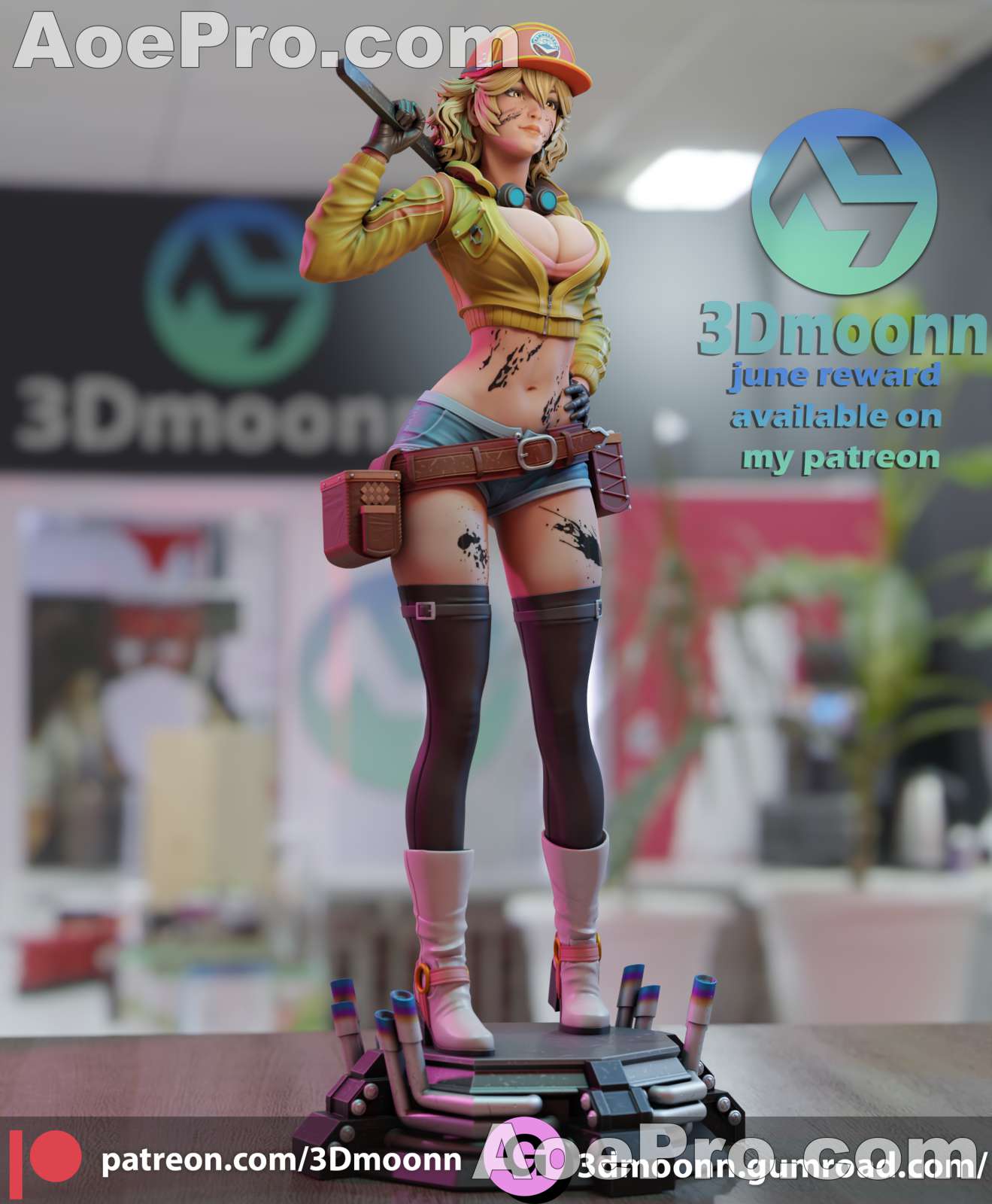 图片[3]|Cindy Final Fantasy - 3Dmoonn – 3D PRINTABLE Figure STL - NXlfB1|NXlfB1