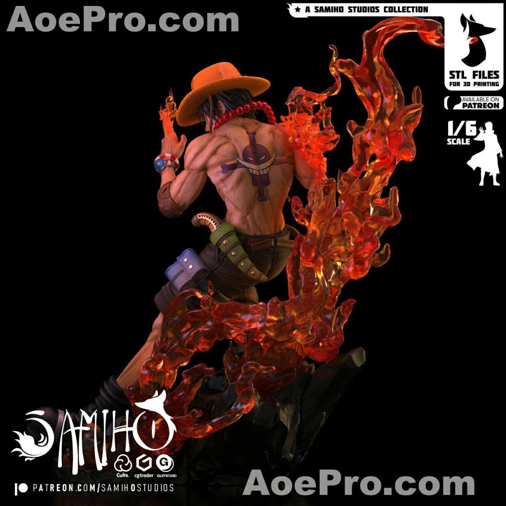 图片[4]|Samiho Studios - Portgas D. Ace – 3D PRINTABLE Figure STL - NXlfB1|NXlfB1