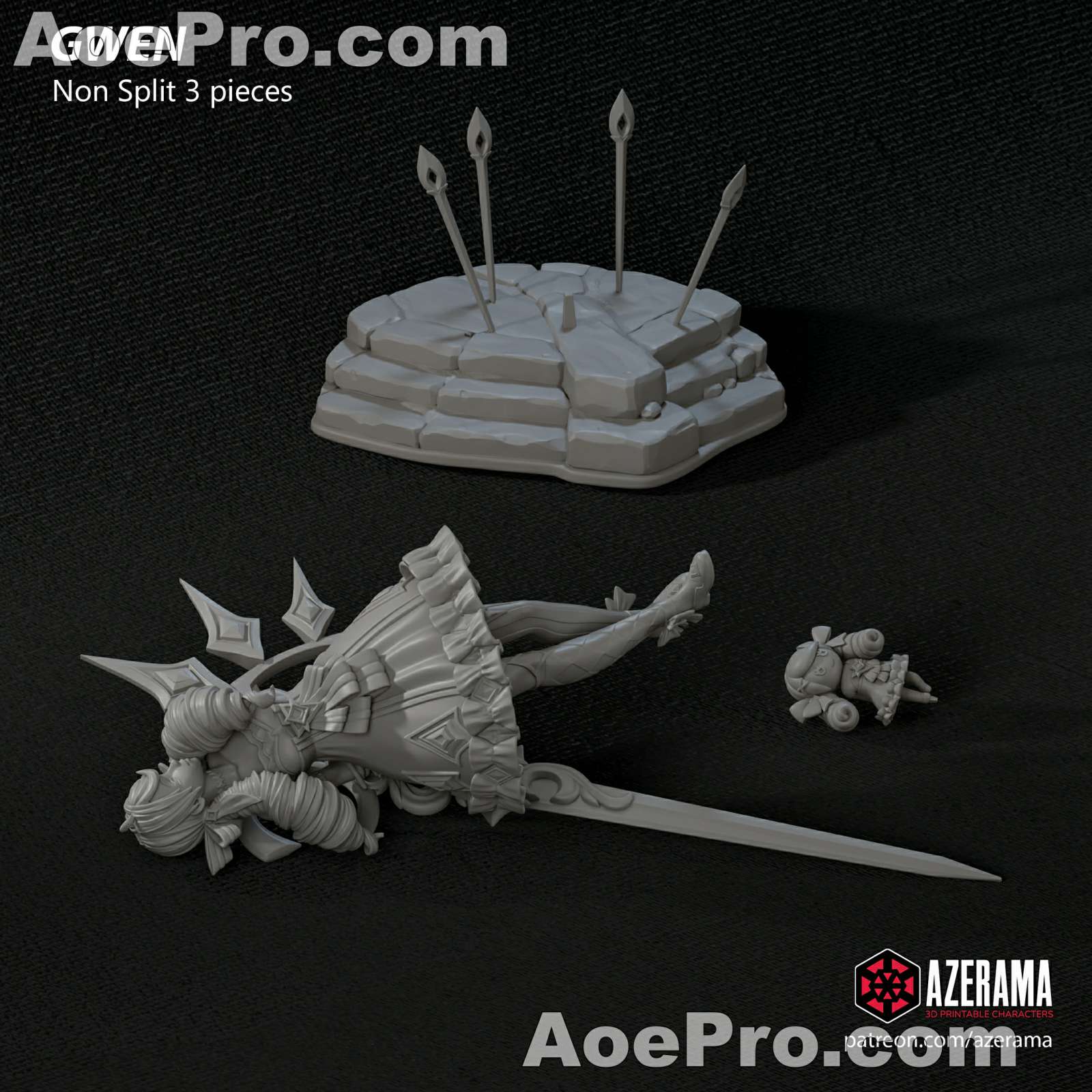 图片[9]|Azerama - Gwen League Of Legends – 3D PRINTABLE Figure STL - NXlfB1|NXlfB1