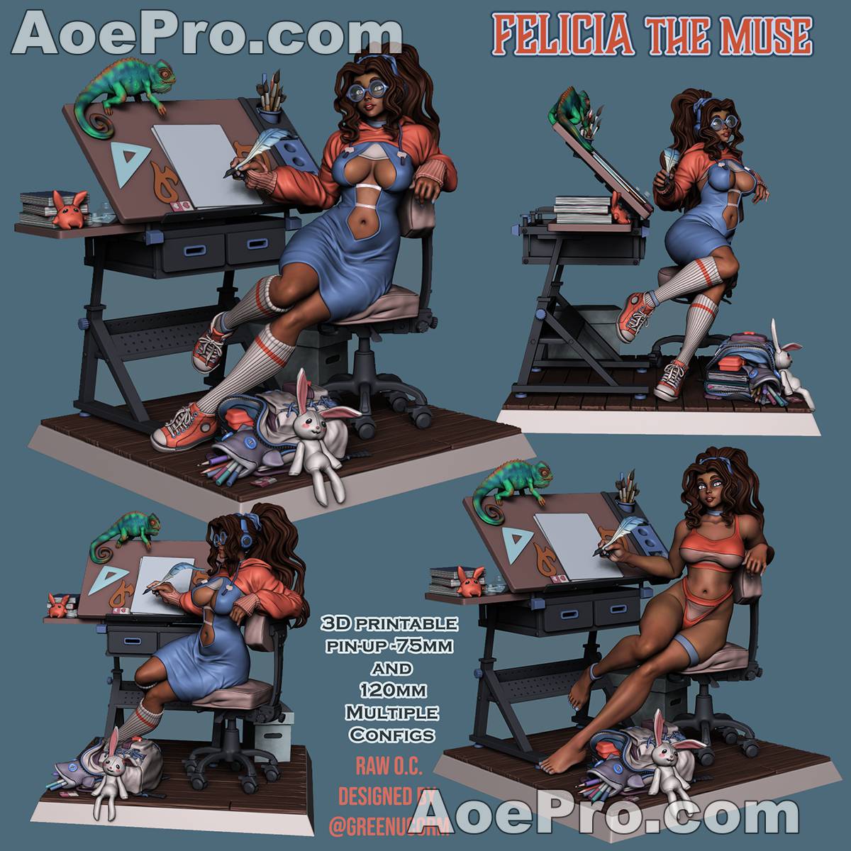 图片[6]|PinUp_Felicia – 3D PRINTABLE Figure STL - NXlfB1|NXlfB1