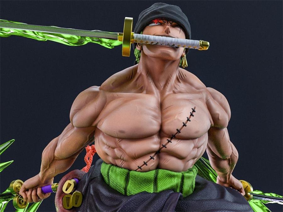 Roronoa Zoro By Natan Silva 3D – 3D PRINTABLE Figure STL - NXlfB1|NXlfB1