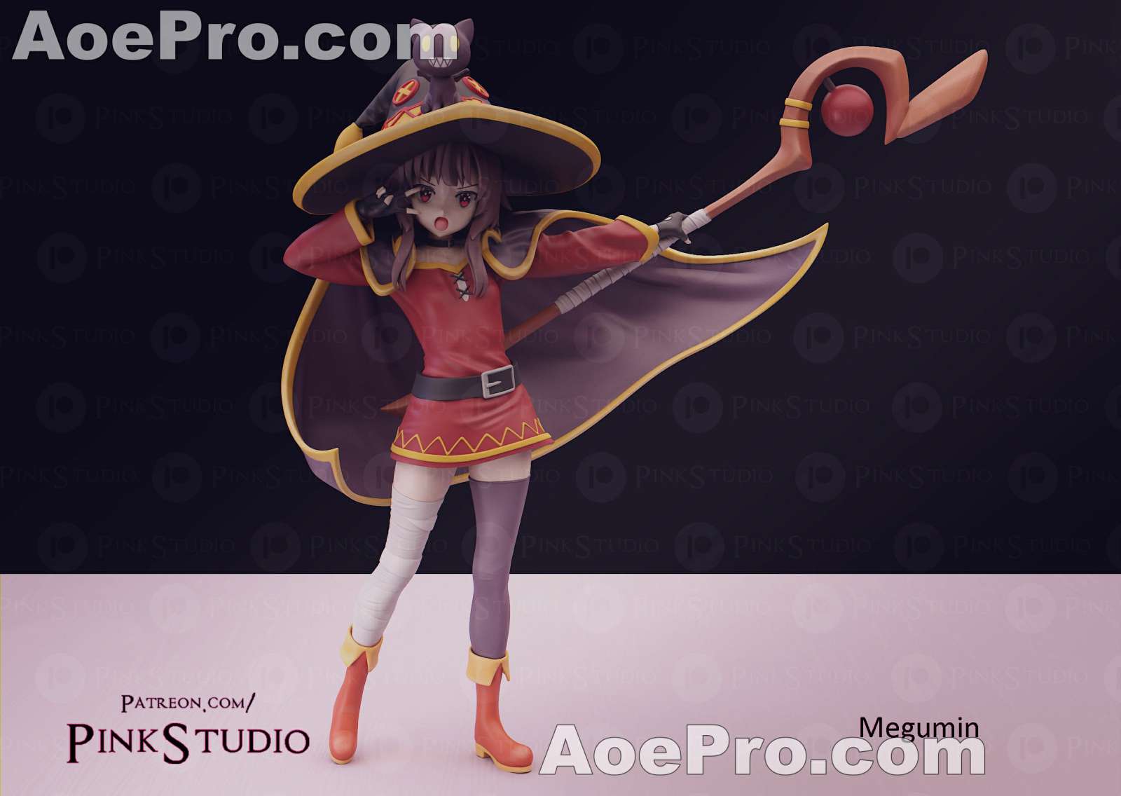 图片[1]|Konosuba - Megumin – 3D PRINTABLE Figure STL - NXlfB1|NXlfB1