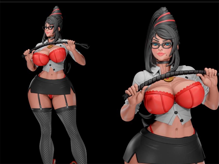 Digital Dark Pin-Ups - Bayoneta – 3D PRINTABLE Figure STL - NXlfB1|NXlfB1