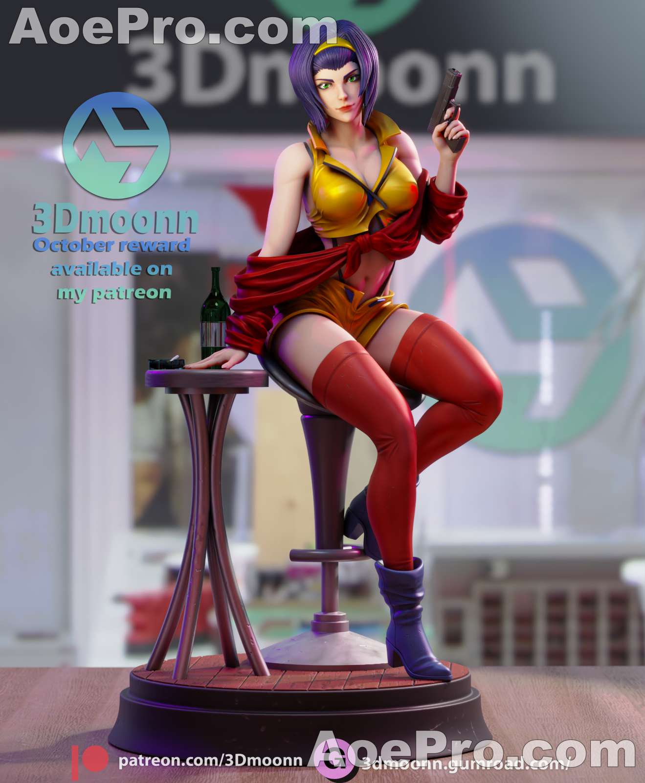 图片[1]|3Dmoonn Faye Valentine – 3D PRINTABLE Figure STL - NXlfB1|NXlfB1