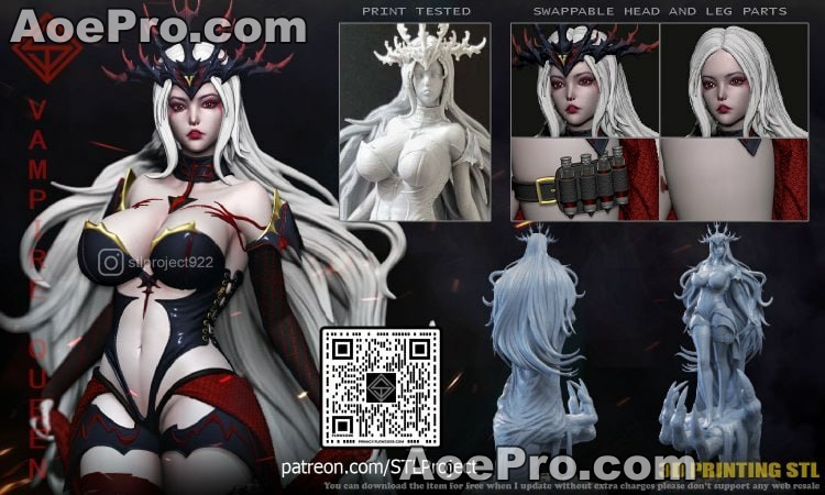 图片[1]|STL Project - Vampire Queen – 3D Print Model Figure STL - NXlfB1|NXlfB1