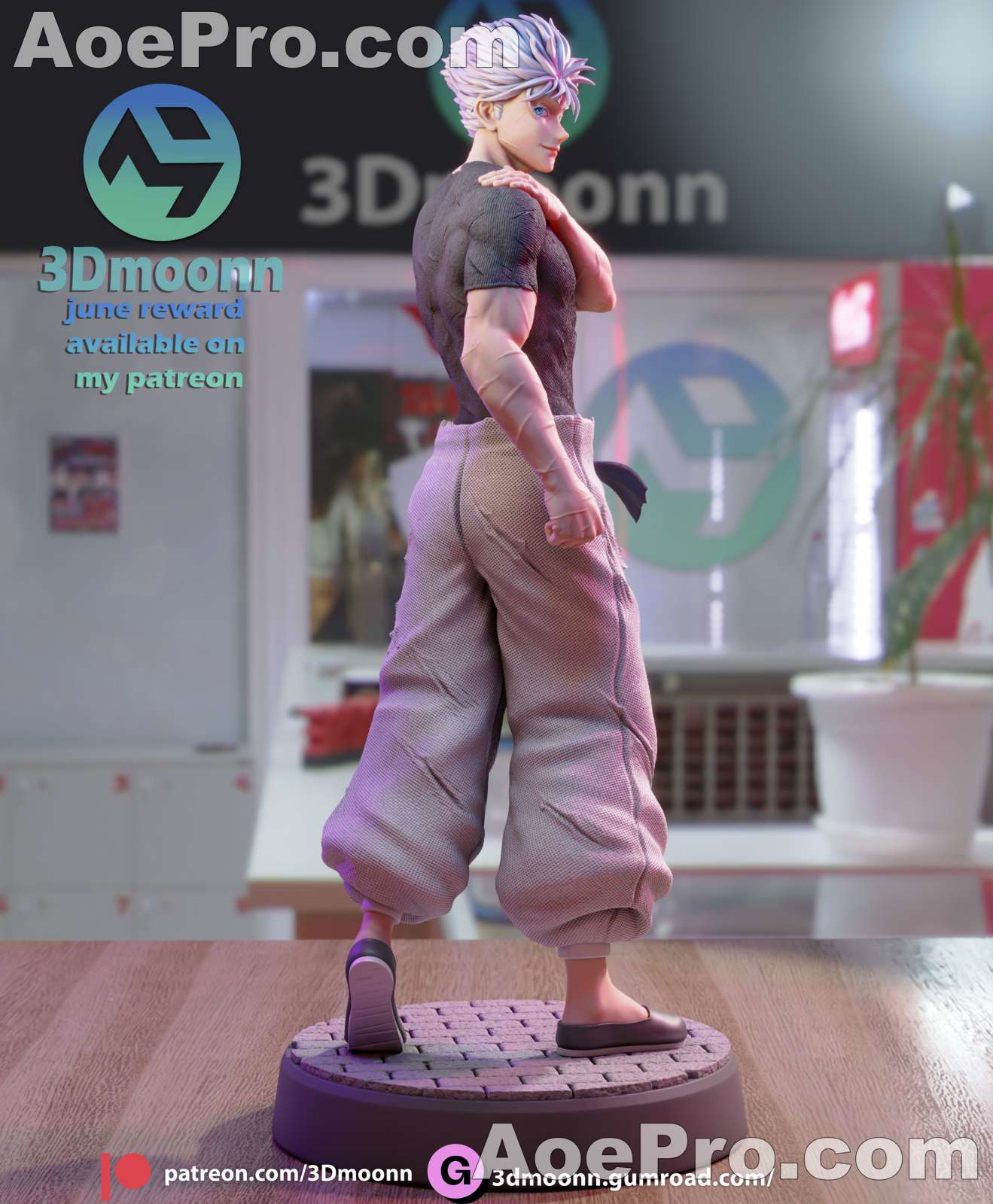 图片[1]|3Dmoonn - Gojo – 3D PRINTABLE Figure STL - NXlfB1|NXlfB1