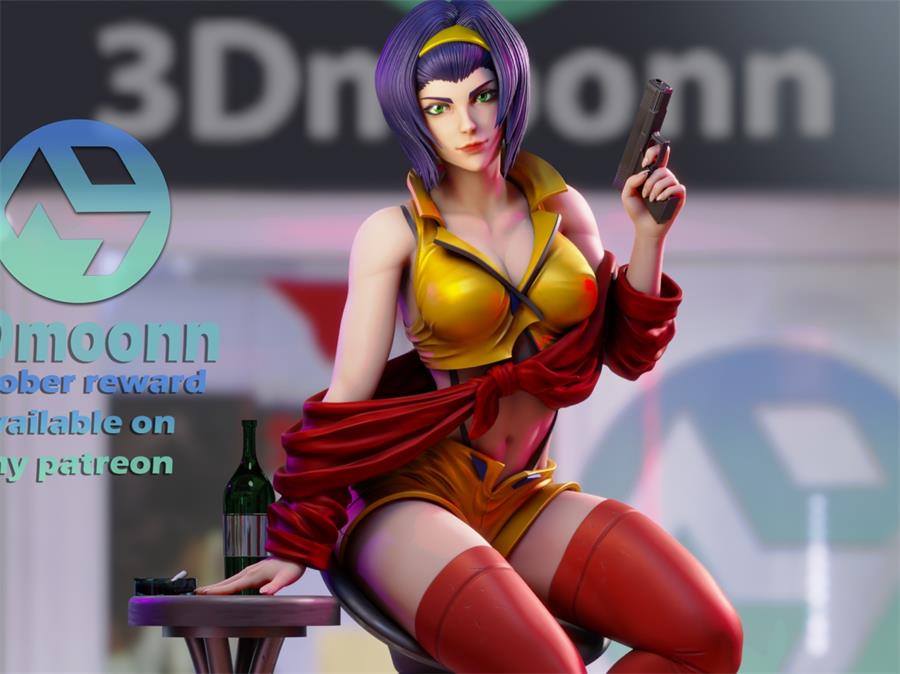 3Dmoonn Faye Valentine – 3D PRINTABLE Figure STL - NXlfB1|NXlfB1