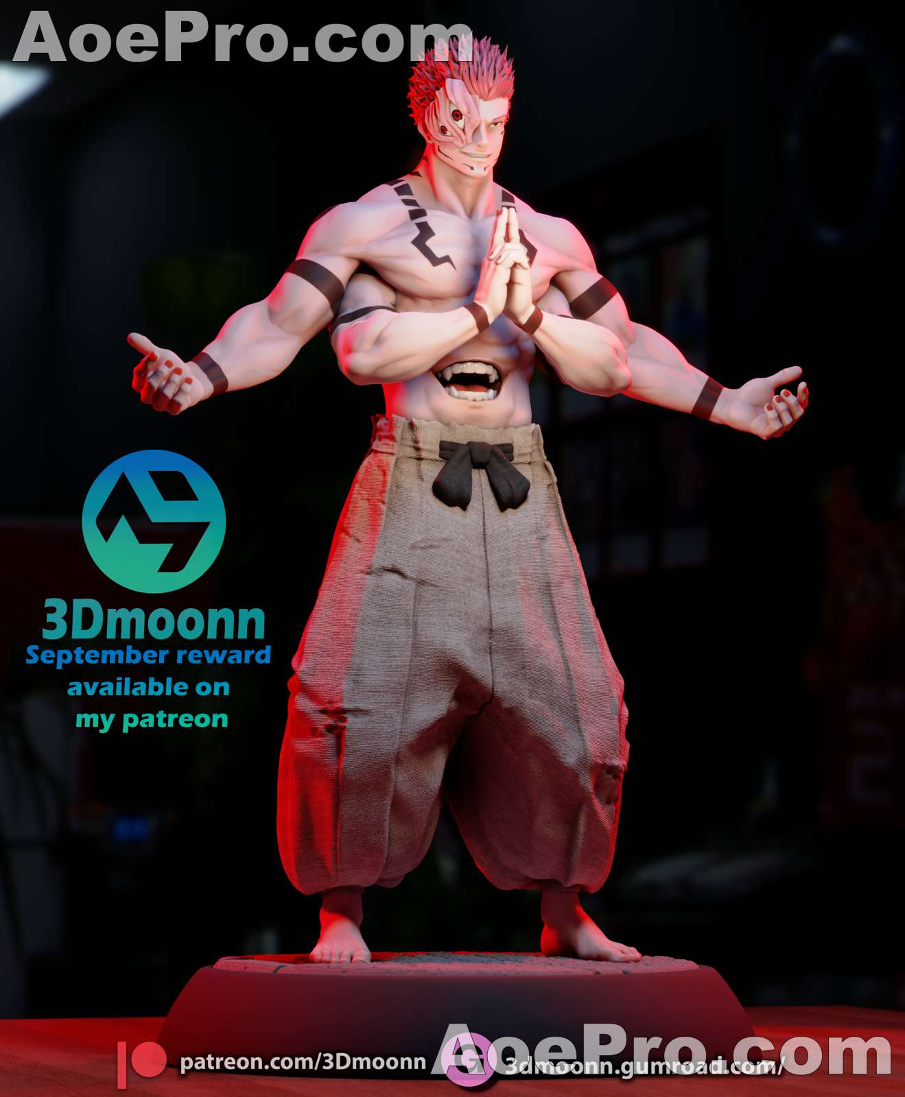 图片[2]|3Dmoonn - Ryomen Sukuna – 3D PRINTABLE Figure STL - NXlfB1|NXlfB1