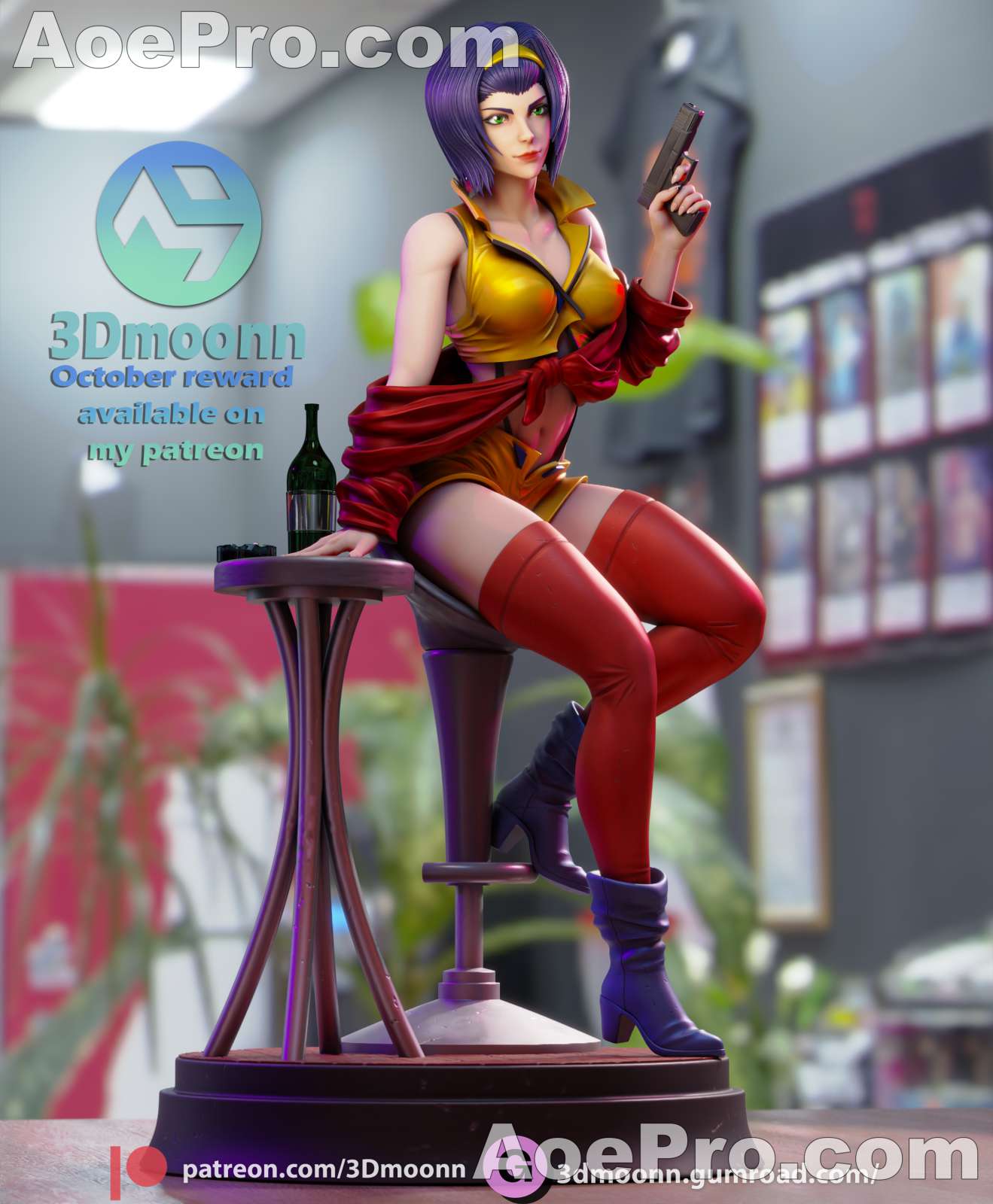 图片[2]|3Dmoonn Faye Valentine – 3D PRINTABLE Figure STL - NXlfB1|NXlfB1