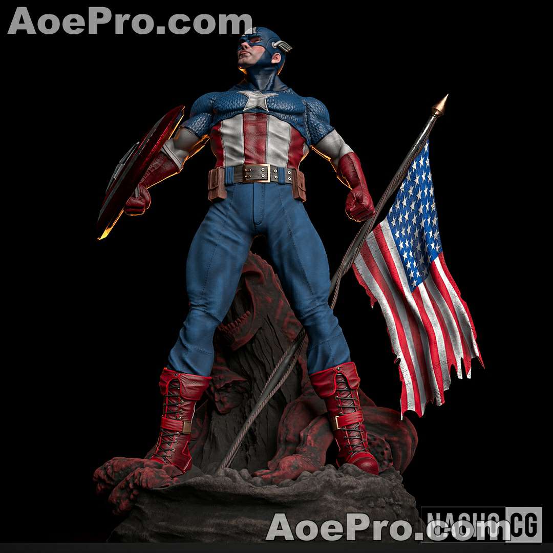 图片[2]|Fan Art - Captain America Classic - Statue – 3D PRINTABLE Figure STL - NXlfB1|NXlfB1