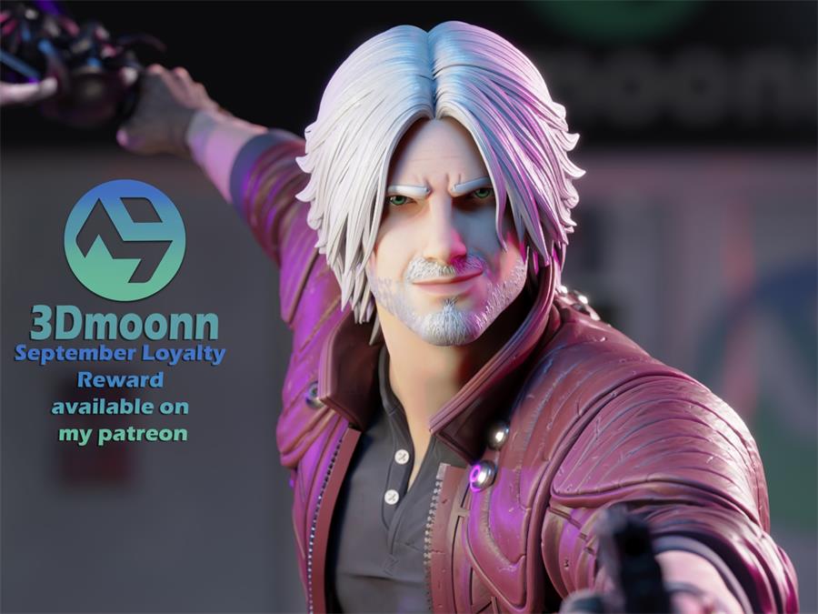 3Dmoonn - Dante Devil May Cry 5 – 3D PRINTABLE Figure STL - NXlfB1|NXlfB1