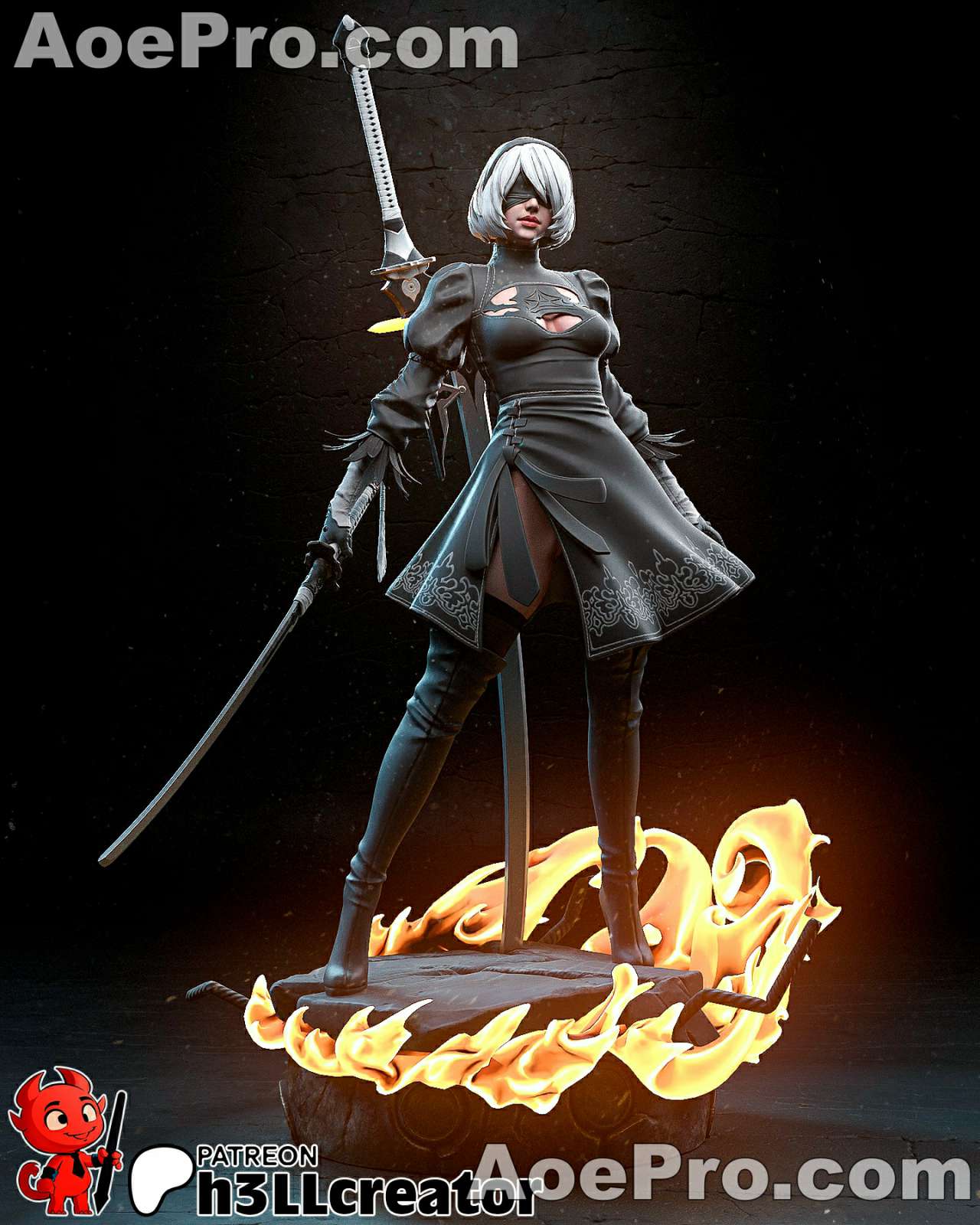 图片[1]|h3LL creator 2b – 3D PRINTABLE Figure STL - NXlfB1|NXlfB1