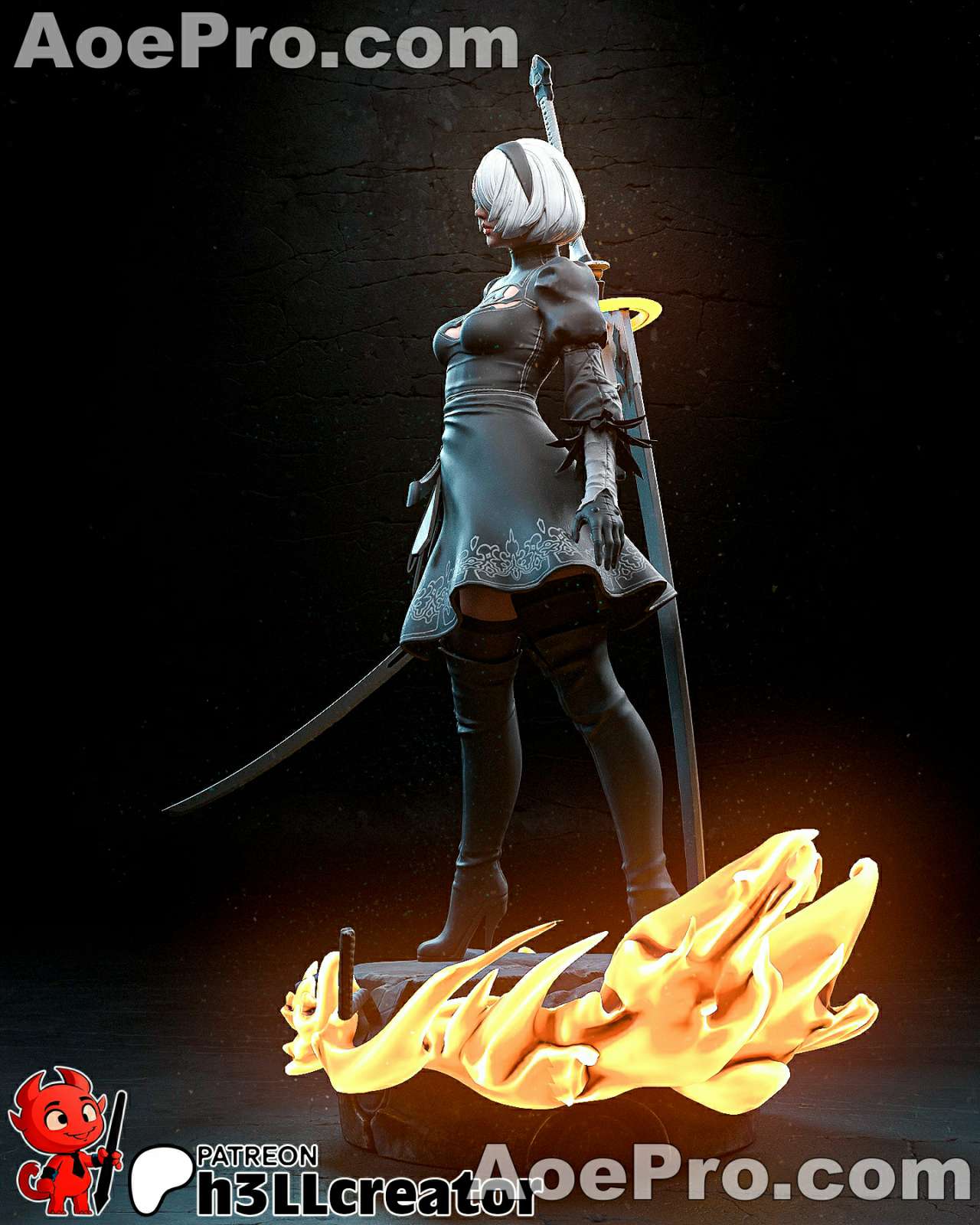 图片[2]|h3LL creator 2b – 3D PRINTABLE Figure STL - NXlfB1|NXlfB1