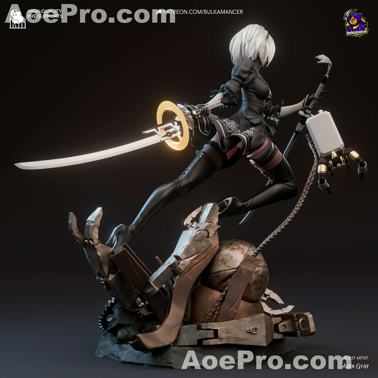 图片[4]|Bulkamancer Sculpts - 2B Nier Automata – 3D PRINTABLE Figure STL - NXlfB1|NXlfB1