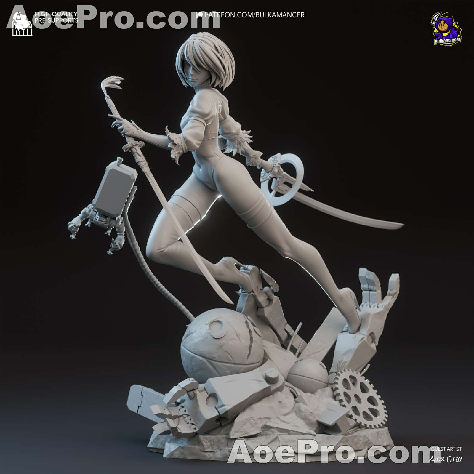 图片[8]|Bulkamancer Sculpts - 2B Nier Automata – 3D PRINTABLE Figure STL - NXlfB1|NXlfB1