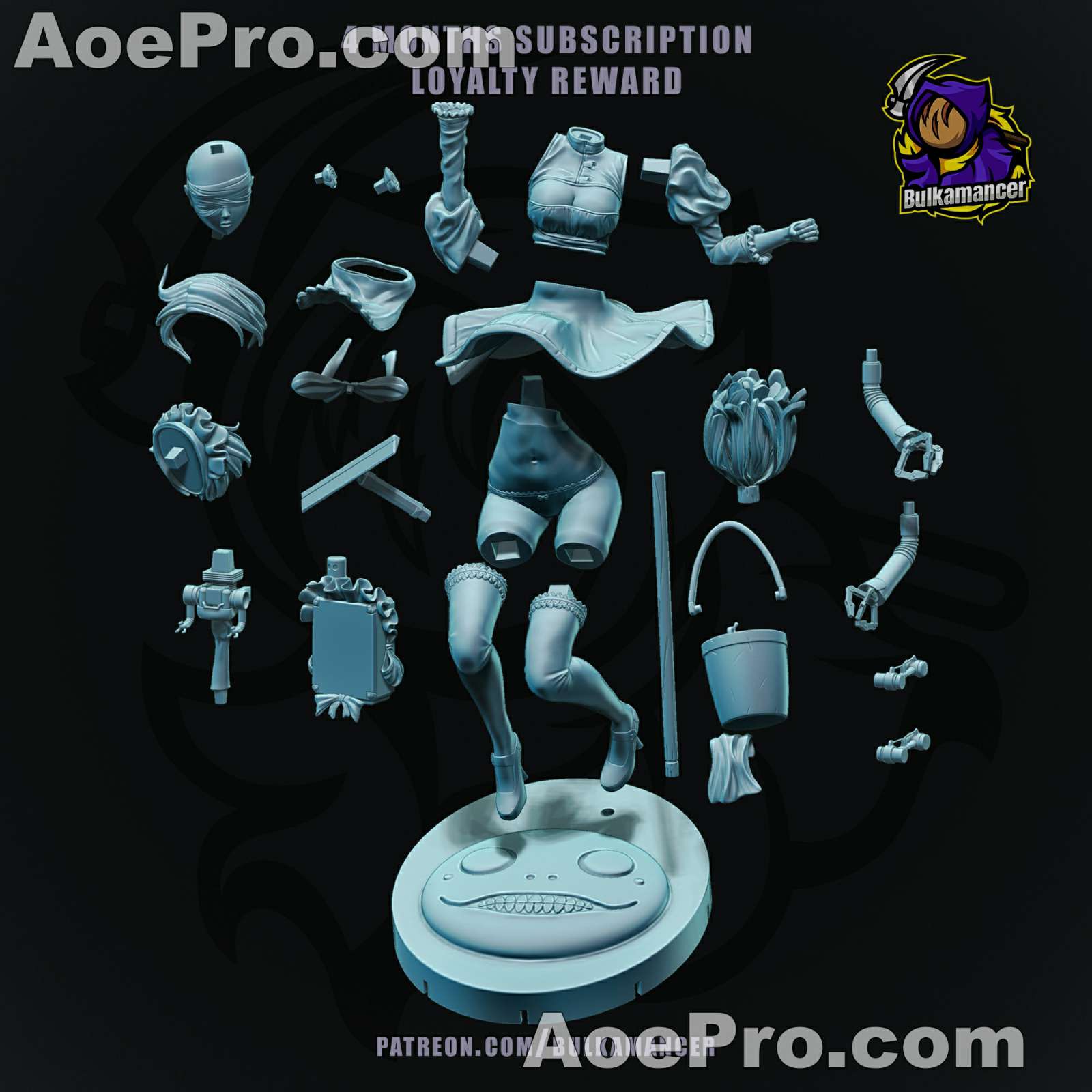 图片[2]|Bulkamancer Sculpts - 2B Maid – 3D PRINTABLE Figure STL - NXlfB1|NXlfB1