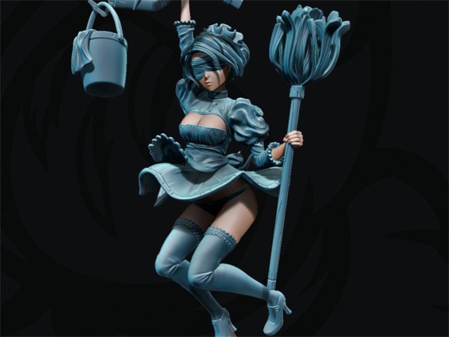 Bulkamancer Sculpts - 2B Maid – 3D PRINTABLE Figure STL - NXlfB1|NXlfB1