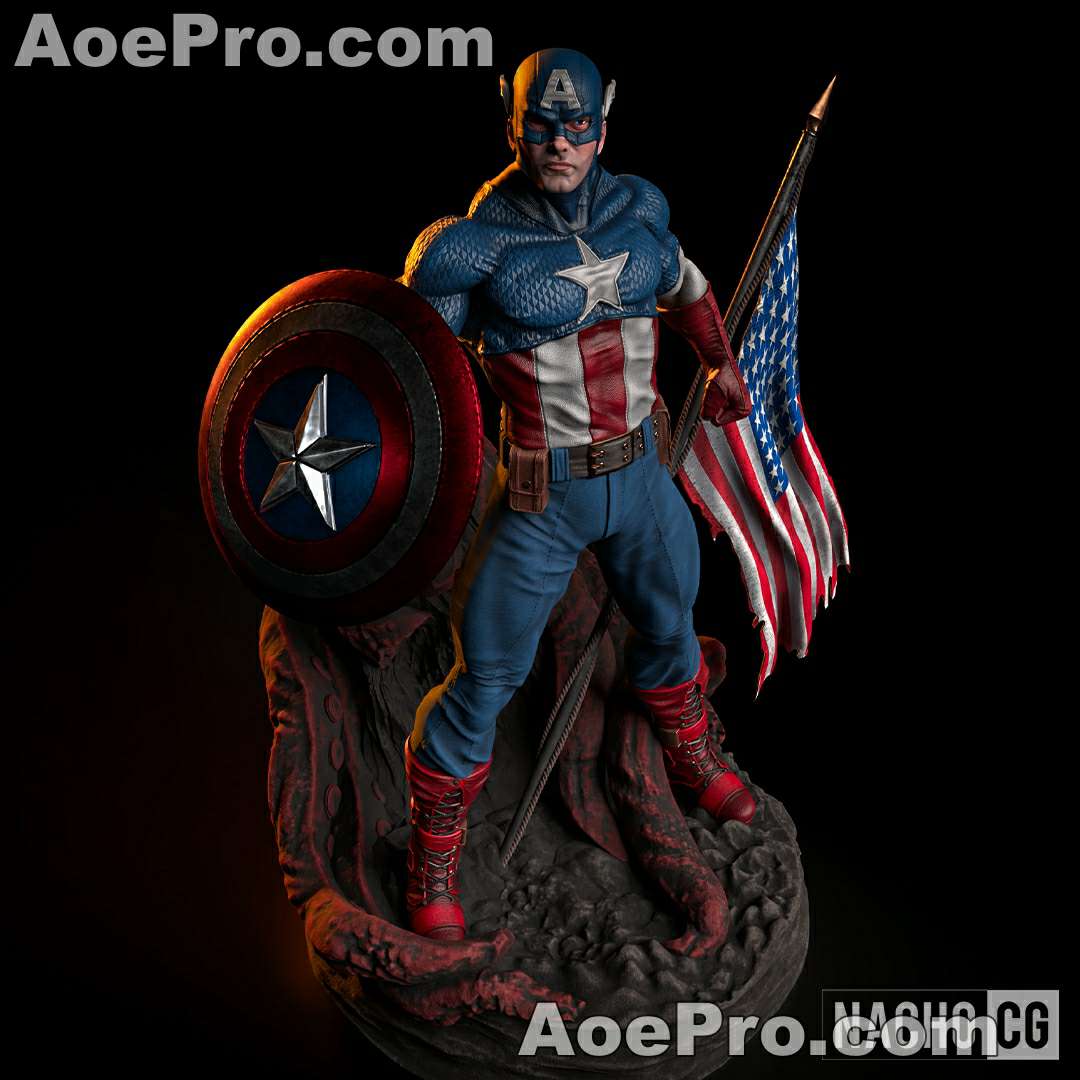 图片[3]|Fan Art - Captain America Classic - Statue – 3D PRINTABLE Figure STL - NXlfB1|NXlfB1