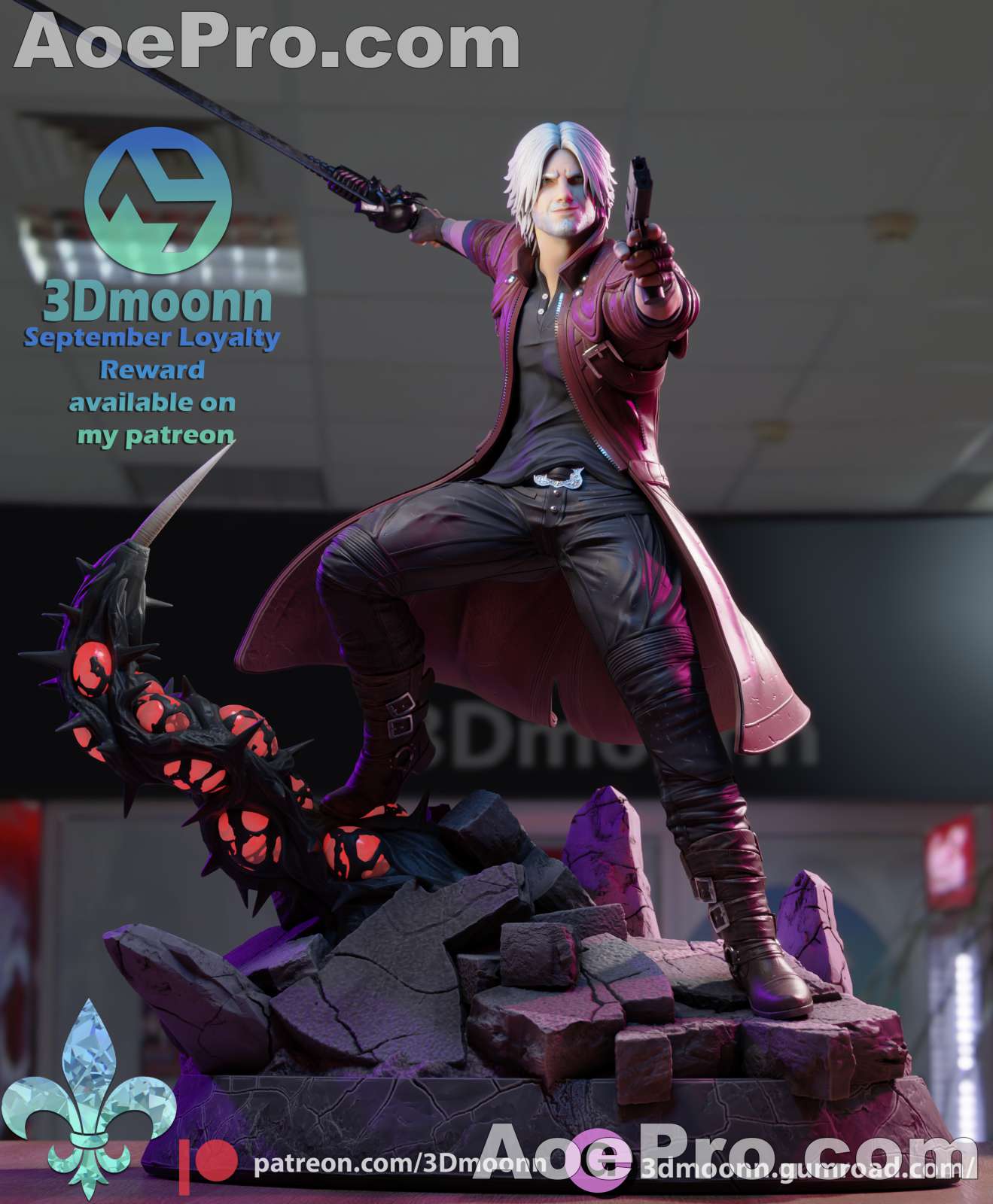 图片[3]|3Dmoonn - Dante Devil May Cry 5 – 3D PRINTABLE Figure STL - NXlfB1|NXlfB1