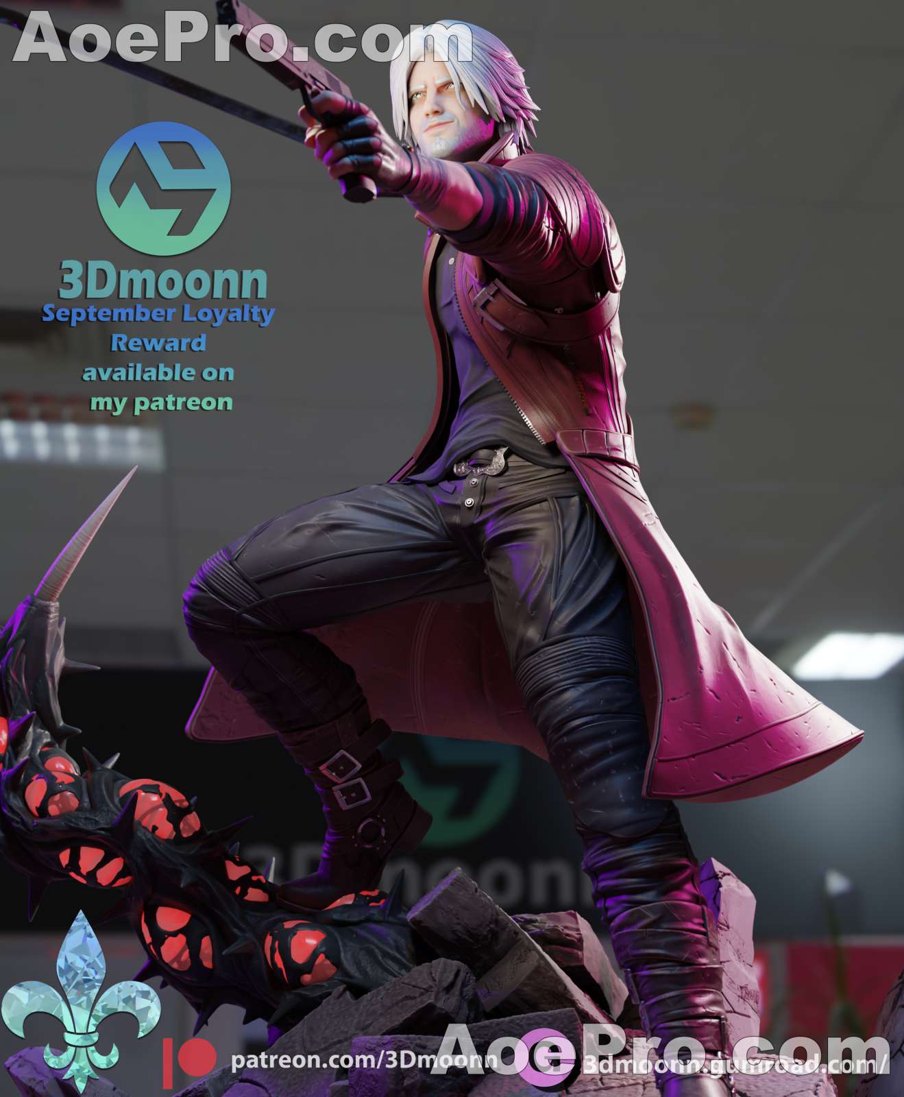 图片[9]|3Dmoonn - Dante Devil May Cry 5 – 3D PRINTABLE Figure STL - NXlfB1|NXlfB1