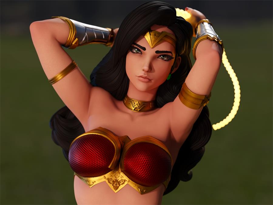 Momoji Wonder Woman – 3D Print Model 3D PRINTABLE Figure STL - NXlfB1|NXlfB1