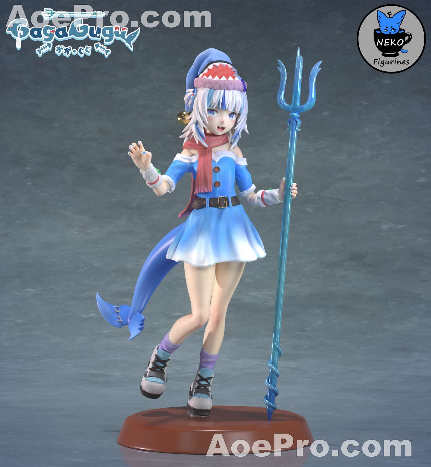 图片[1]|Gawr Gura Christmas (Hololive) – 3D PRINTABLE Figure STL - NXlfB1|NXlfB1