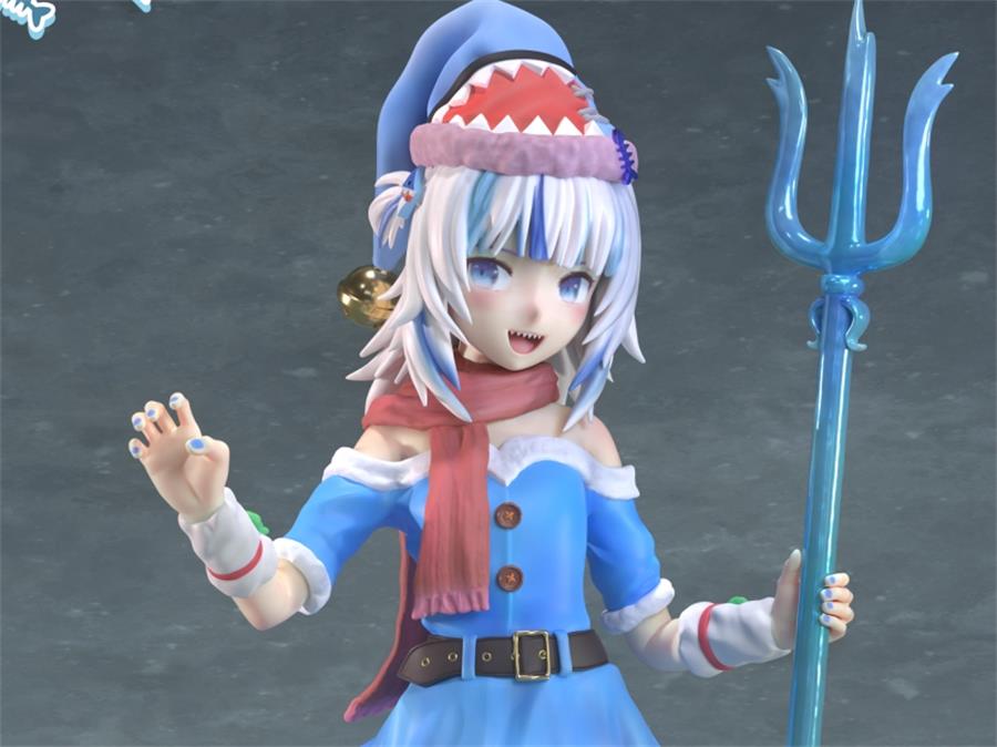 Gawr Gura Christmas (Hololive) – 3D PRINTABLE Figure STL - NXlfB1|NXlfB1