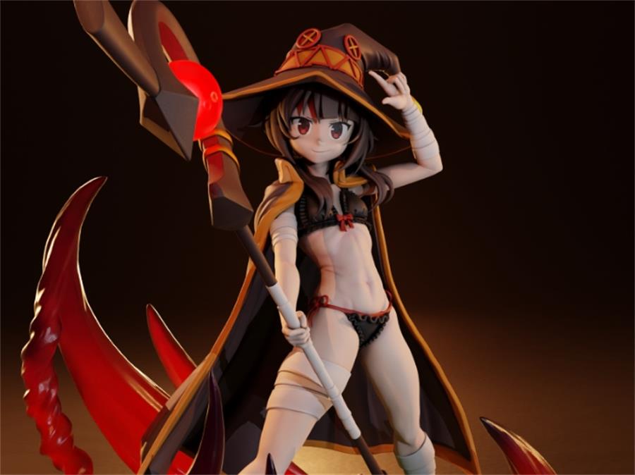 Megumin Sexy Attack - Konosuba – 3D PRINTABLE Figure STL - NXlfB1|NXlfB1