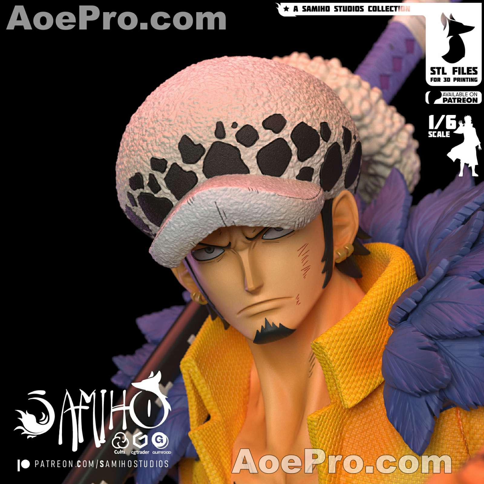 图片[6]|Samiho Studios Trafalgar Law – 3D PRINTABLE Figure STL - NXlfB1|NXlfB1