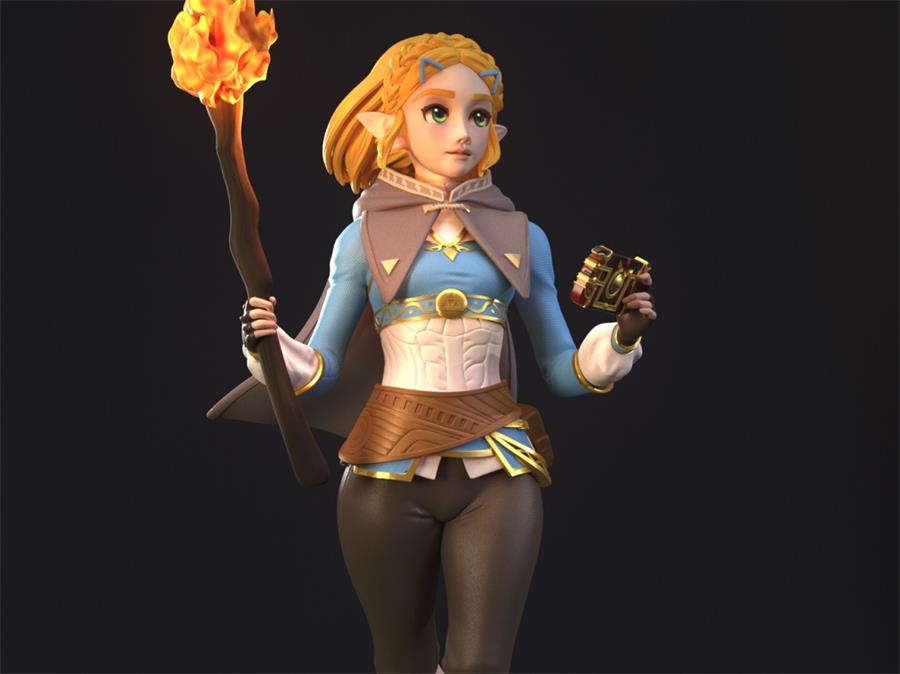 Bulkamancer Sculpts - Zelda (Tears of the Kingdom) – 3D PRINTABLE Figure STL - NXlfB1|NXlfB1