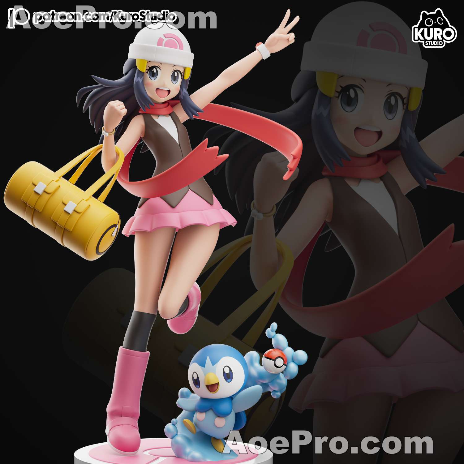 图片[1]|Kuro Studio - Dawn & Piplup – 3D Print Model Figure STL - NXlfB1|NXlfB1