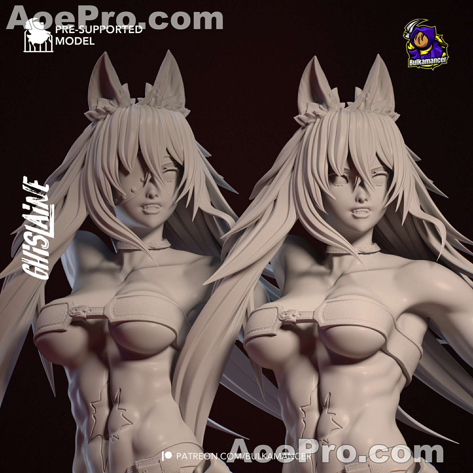 图片[3]|Mushoku Tensei - Ghislaine Dedoldia – 3D PRINTABLE Figure STL - NXlfB1|NXlfB1