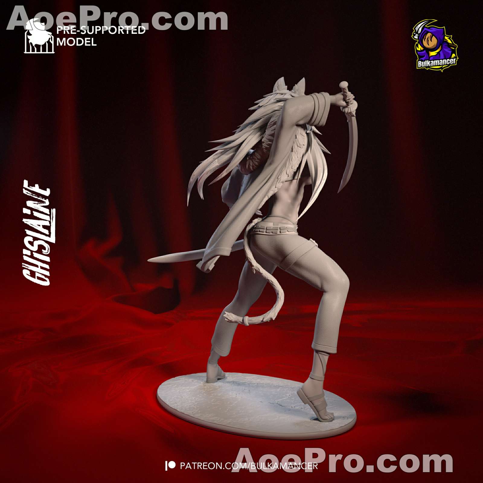 图片[5]|Mushoku Tensei - Ghislaine Dedoldia – 3D PRINTABLE Figure STL - NXlfB1|NXlfB1