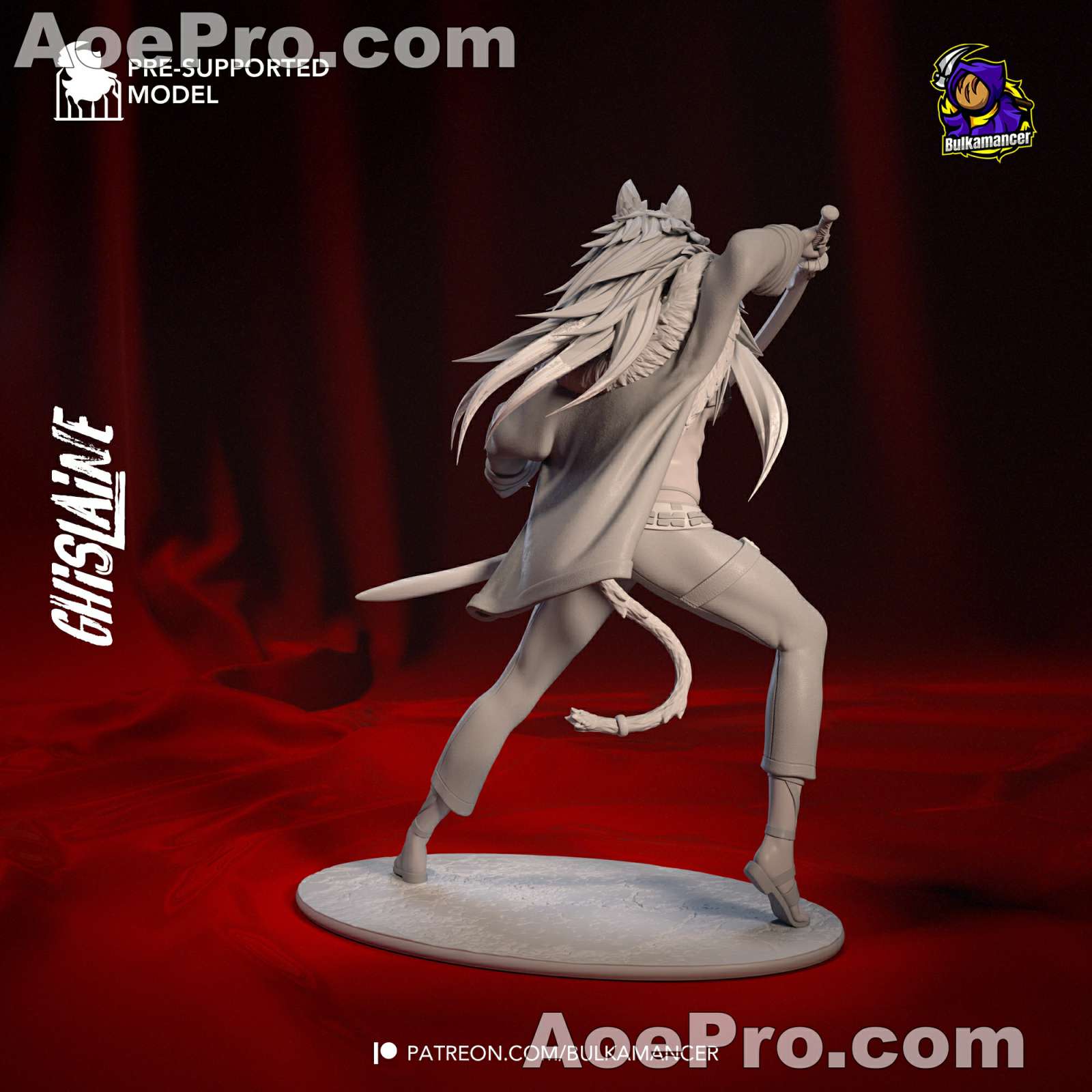 图片[6]|Mushoku Tensei - Ghislaine Dedoldia – 3D PRINTABLE Figure STL - NXlfB1|NXlfB1