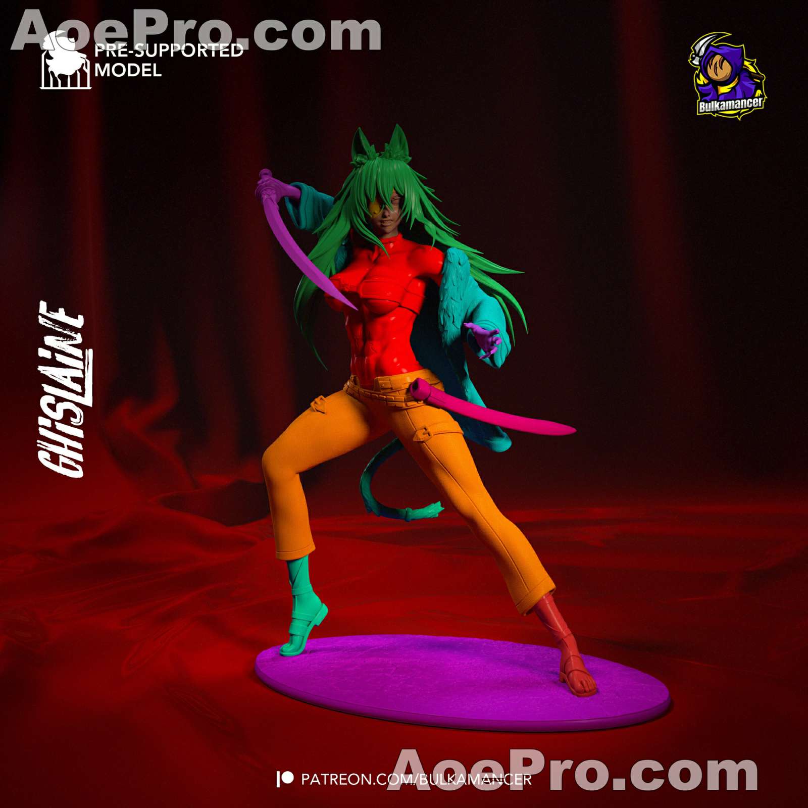 图片[7]|Mushoku Tensei - Ghislaine Dedoldia – 3D PRINTABLE Figure STL - NXlfB1|NXlfB1