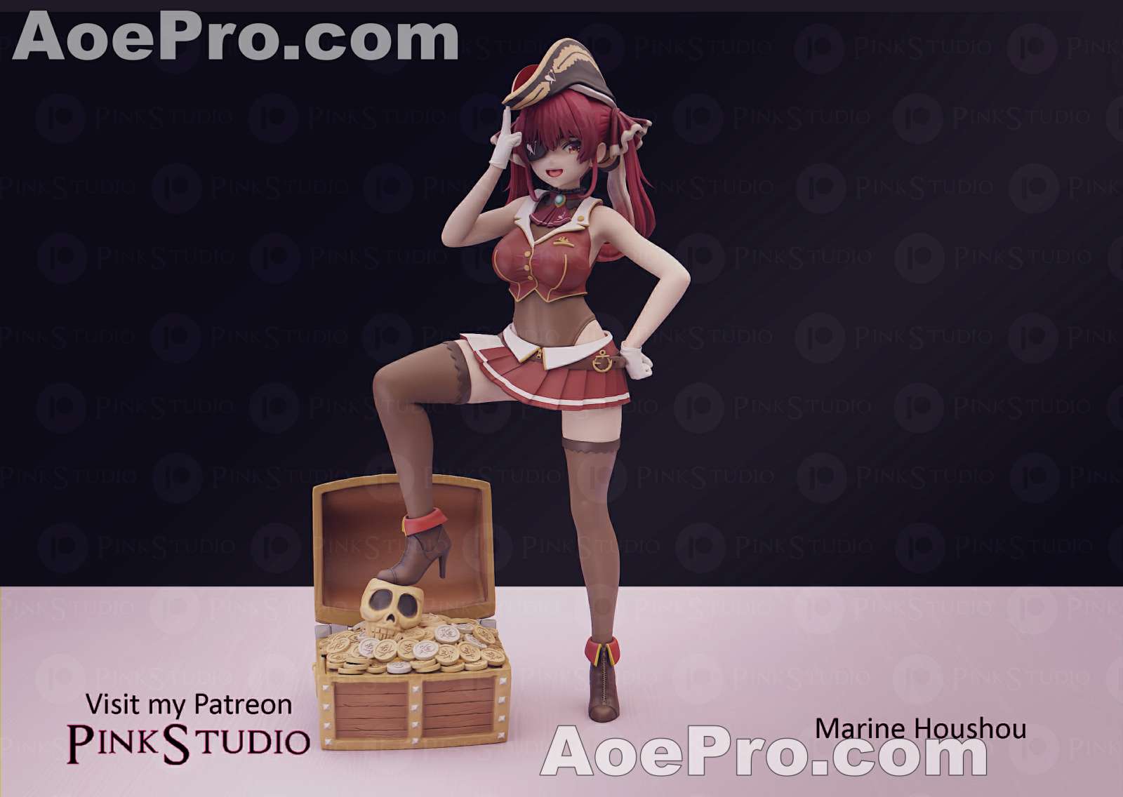 图片[1]|Hololive - Marine Houshou – 3D PRINTABLE Figure STL - NXlfB1|NXlfB1