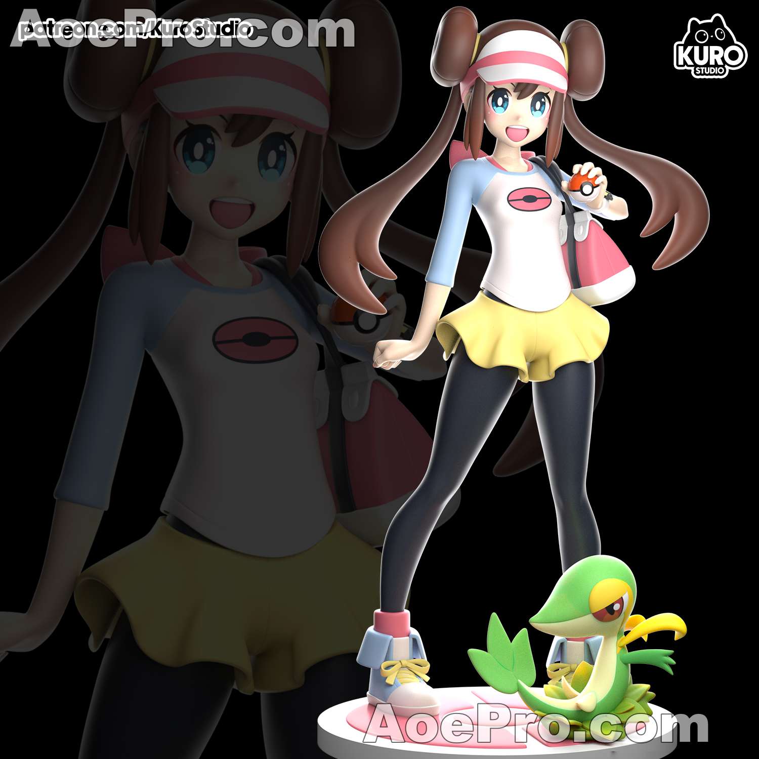 图片[1]|Kuro Studio - Rosa & Snivy – 3D Print Model Figure STL - NXlfB1|NXlfB1